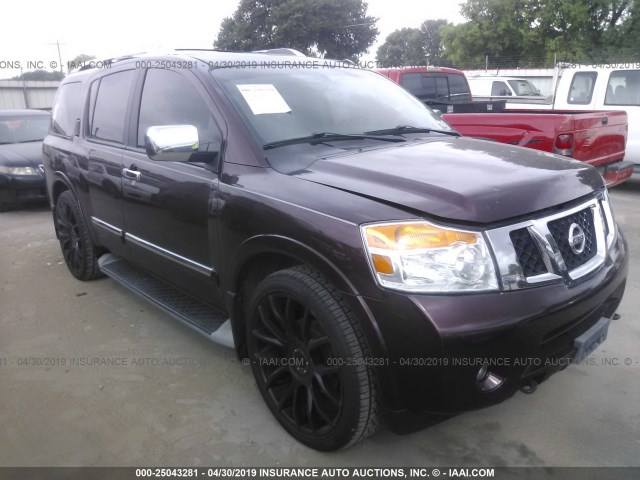 5N1BA0ND4EN609583 - 2014 NISSAN ARMADA SV/SL/PLATINUM MAROON photo 1