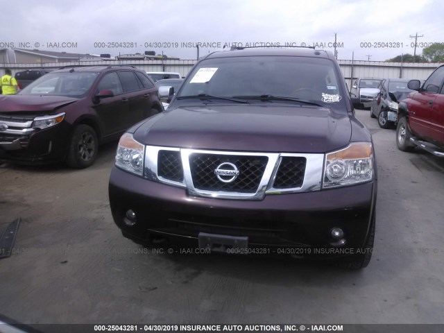 5N1BA0ND4EN609583 - 2014 NISSAN ARMADA SV/SL/PLATINUM MAROON photo 6