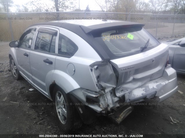 1B3HB48B57D212598 - 2007 DODGE CALIBER SXT SILVER photo 3