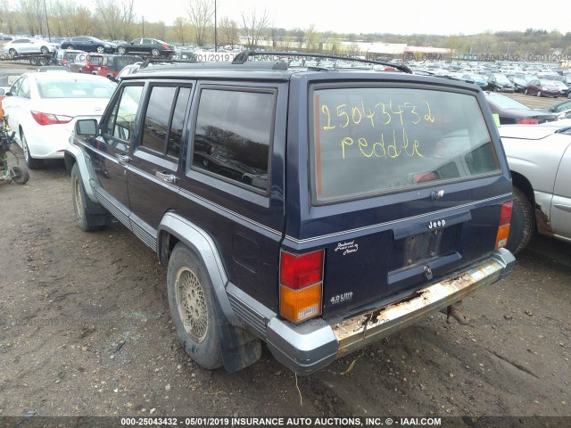 1J4FJ78S9TL231952 - 1996 JEEP CHEROKEE COUNTRY BLUE photo 3