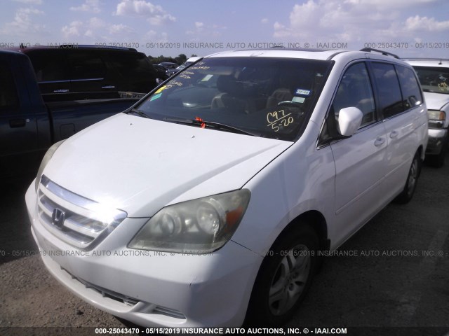 5FNRL38727B145330 - 2007 HONDA ODYSSEY EXL WHITE photo 2