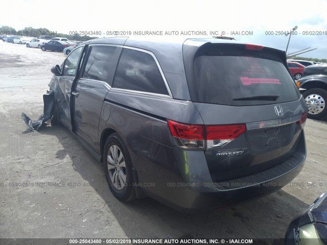 5FNRL5H66GB016641 - 2016 HONDA ODYSSEY EXL GRAY photo 3