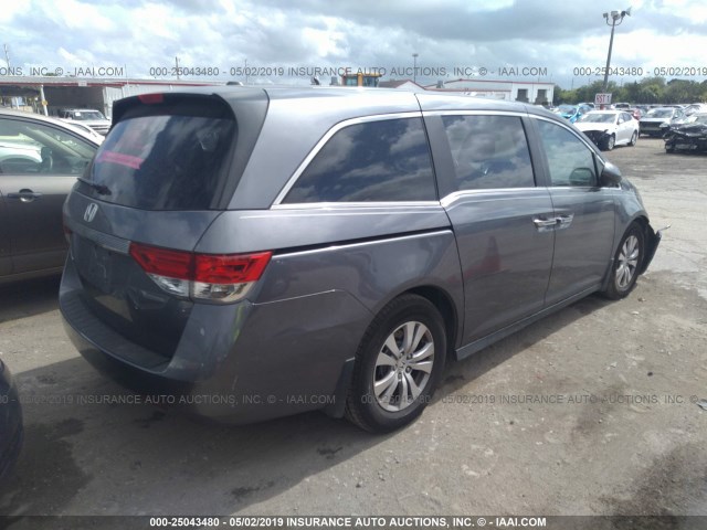 5FNRL5H66GB016641 - 2016 HONDA ODYSSEY EXL GRAY photo 4