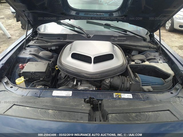 2C3CDZFJ7GH157850 - 2016 DODGE CHALLENGER R/T SCAT PACK BLUE photo 10