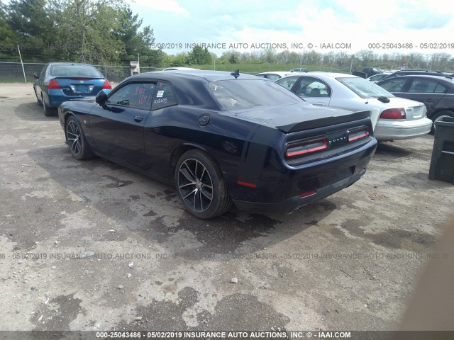 2C3CDZFJ7GH157850 - 2016 DODGE CHALLENGER R/T SCAT PACK BLUE photo 3