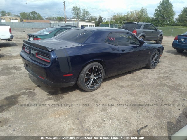 2C3CDZFJ7GH157850 - 2016 DODGE CHALLENGER R/T SCAT PACK BLUE photo 4