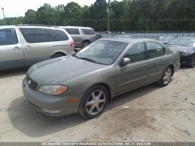 JNKDA31A63T104064 - 2003 INFINITI I35 GREEN photo 2