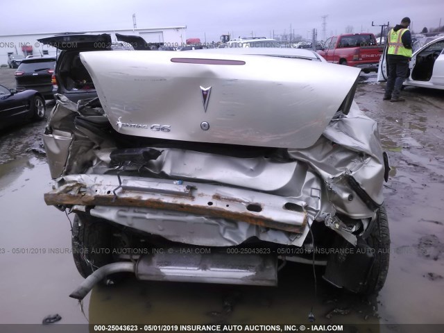 1G2ZF55B864174207 - 2006 PONTIAC G6 SE GOLD photo 6