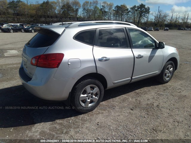 JN8AS5MV4CW383092 - 2012 NISSAN ROGUE S/SV GRAY photo 4