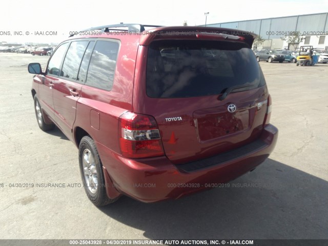 JTEGD21A070169642 - 2007 TOYOTA HIGHLANDER RED photo 3