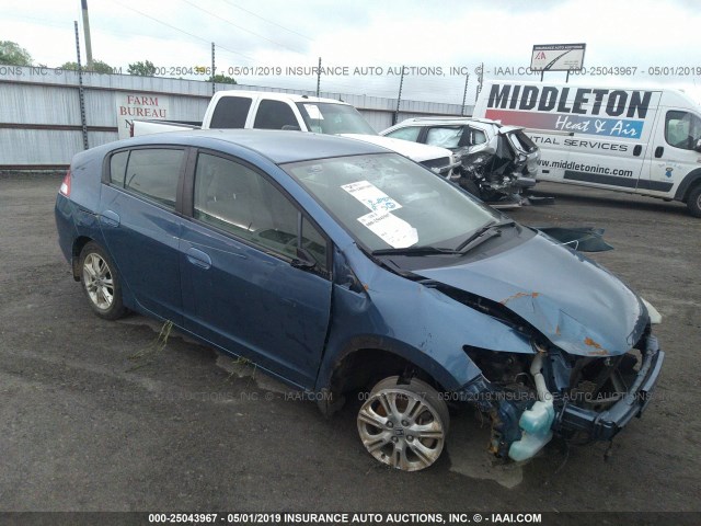 JHMZE2H76AS006489 - 2010 HONDA INSIGHT EX BLUE photo 1