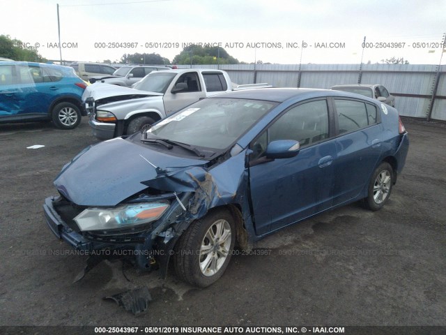 JHMZE2H76AS006489 - 2010 HONDA INSIGHT EX BLUE photo 2