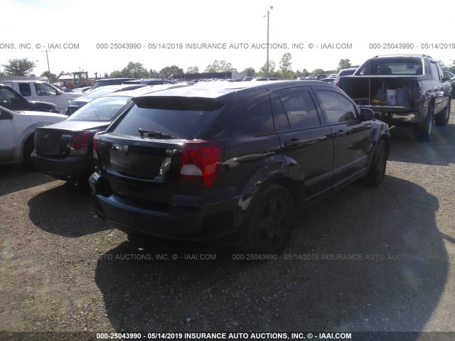 1B3HB48B37D187362 - 2007 DODGE CALIBER SXT BLACK photo 4