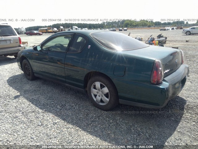 2G1WW12EXY9332755 - 2000 CHEVROLET MONTE CARLO LS მწვანე ფოტო 3