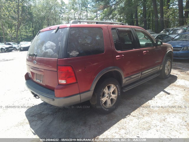 1FMZU73K04UC00811 - 2004 FORD EXPLORER XLT/XLT SPORT/NBX BURGUNDY photo 4