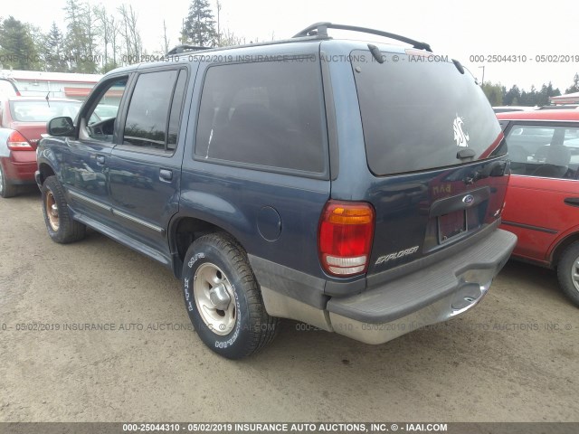 1FMZU73X4YZC50034 - 2000 FORD EXPLORER XLT BLUE photo 3