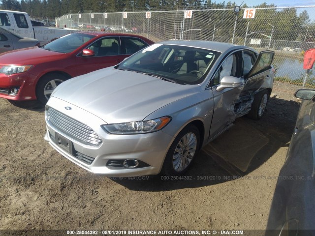 3FA6P0LU8FR171324 - 2015 FORD FUSION SE HYBRID SILVER photo 2