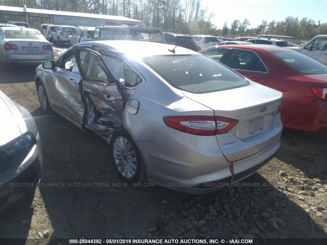 3FA6P0LU8FR171324 - 2015 FORD FUSION SE HYBRID SILVER photo 3