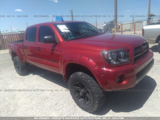 5TEKU72N55Z037535 - 2005 TOYOTA TACOMA DBL CAB PRERUNNER LNG BED RED photo 1