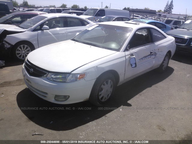 2T1CG22P81C494842 - 2001 TOYOTA CAMRY SOLARA SE WHITE photo 2