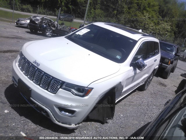 1C4RJFCG9HC802931 - 2017 JEEP GRAND CHEROKEE OVERLAND WHITE photo 2