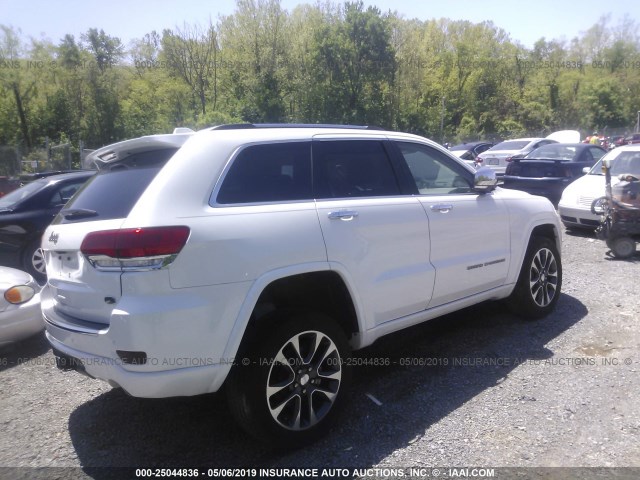 1C4RJFCG9HC802931 - 2017 JEEP GRAND CHEROKEE OVERLAND WHITE photo 4