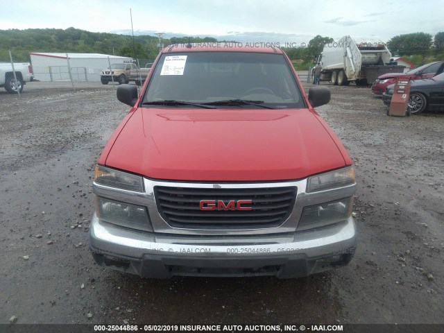 1GTCS39E288218039 - 2008 GMC CANYON SLE RED photo 6