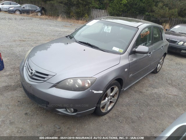 JM1BK143661416022 - 2006 MAZDA 3 HATCHBACK GRAY photo 2