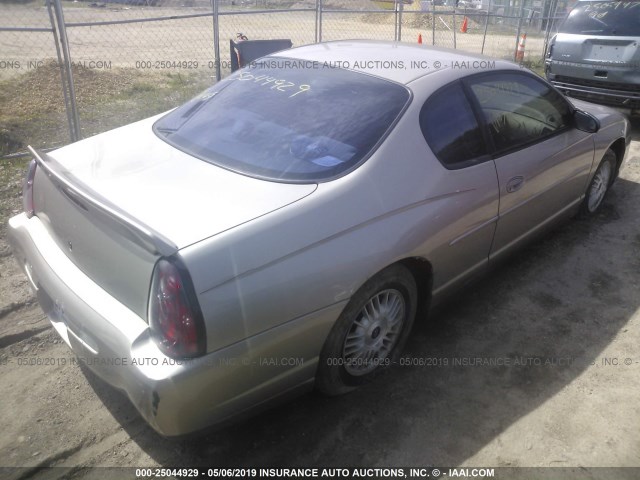 2G1WW12EX29320967 - 2002 CHEVROLET MONTE CARLO LS ფერფლისფერი ფოტო 4