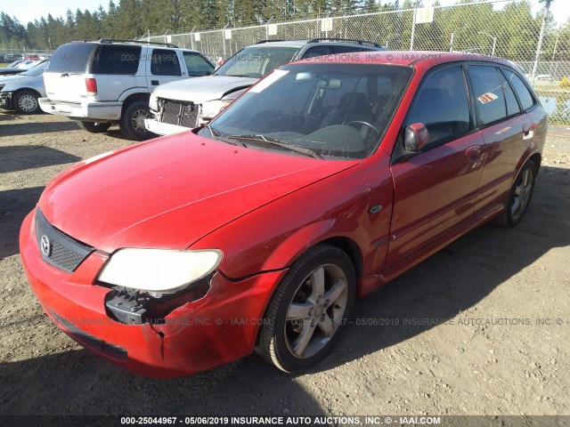 JM1BJ245X31181386 - 2003 MAZDA PROTEGE PR5 RED photo 2