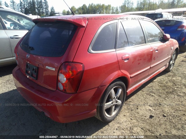 JM1BJ245X31181386 - 2003 MAZDA PROTEGE PR5 RED photo 4