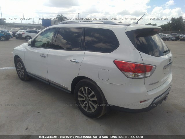 5N1AR2MN7DC686985 - 2013 NISSAN PATHFINDER S/SV/SL/PLATINUM WHITE photo 3