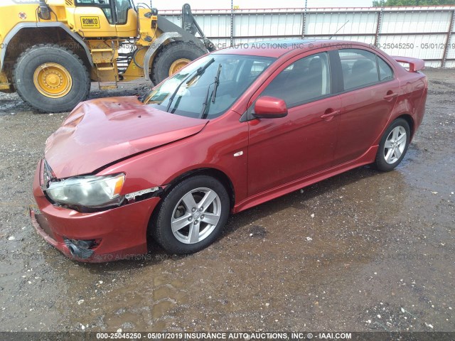 JA3AU26U39U005065 - 2009 MITSUBISHI LANCER ES/ES SPORT MAROON photo 2