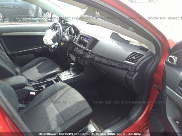 JA3AU26U39U005065 - 2009 MITSUBISHI LANCER ES/ES SPORT MAROON photo 5