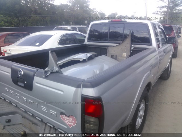 1N6DD26T84C483273 - 2004 NISSAN FRONTIER KING CAB XE SILVER photo 4