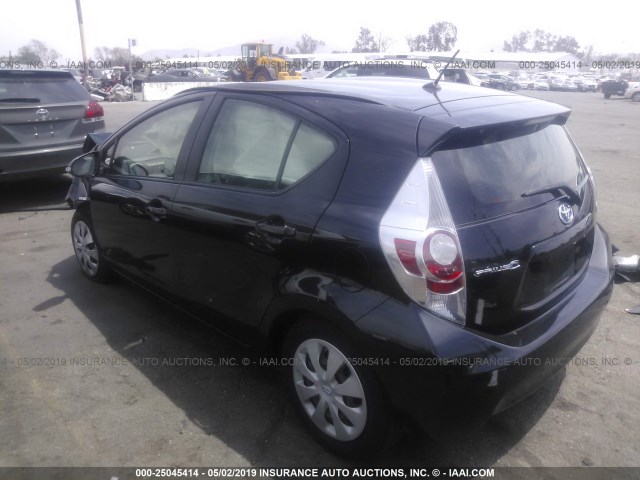 JTDKDTB35D1557122 - 2013 TOYOTA PRIUS C BLACK photo 3