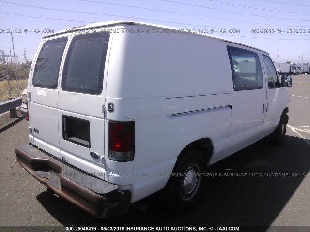 1FTRE14262HA77941 - 2002 FORD ECONOLINE E150 VAN WHITE photo 4