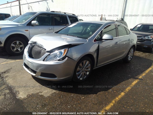 1G4PP5SK4G4116452 - 2016 BUICK VERANO SILVER photo 2