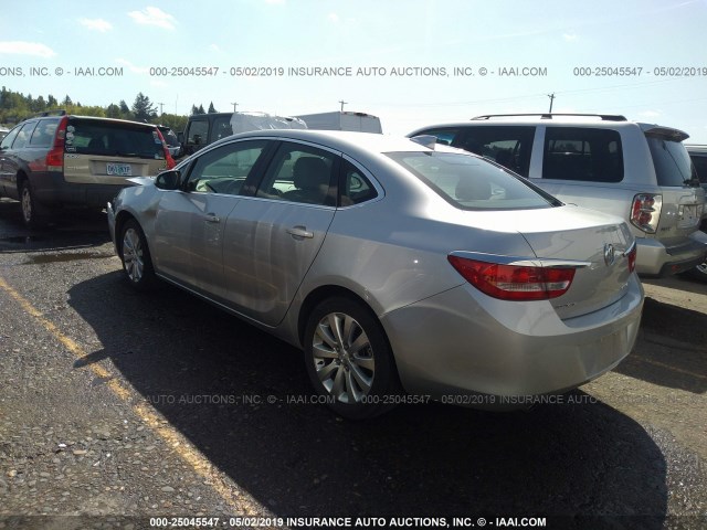 1G4PP5SK4G4116452 - 2016 BUICK VERANO SILVER photo 3