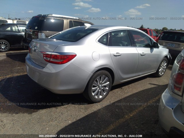 1G4PP5SK4G4116452 - 2016 BUICK VERANO SILVER photo 4