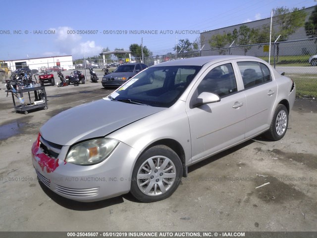 1G1AT58HX97272023 - 2009 CHEVROLET COBALT LT TAN photo 2