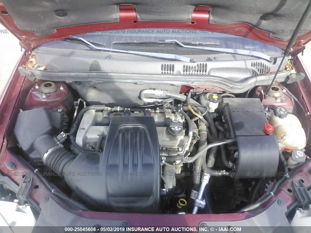 1G2AL18F987250550 - 2008 PONTIAC G5 RED photo 10