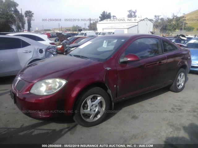 1G2AL18F987250550 - 2008 PONTIAC G5 RED photo 2