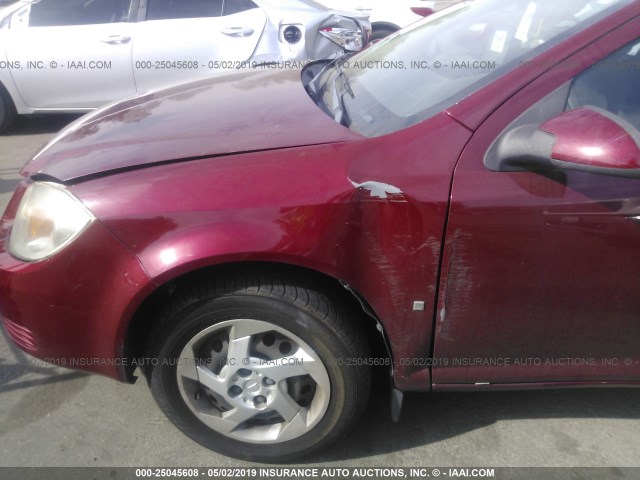 1G2AL18F987250550 - 2008 PONTIAC G5 RED photo 6
