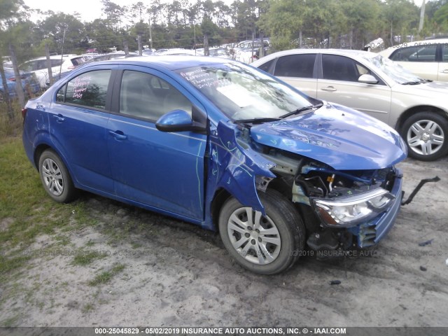 1G1JB5SHXH4154968 - 2017 CHEVROLET SONIC LS BLUE photo 1