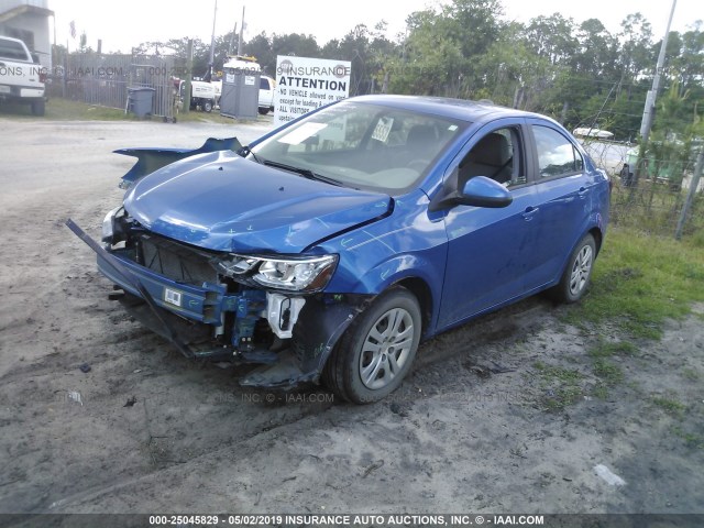 1G1JB5SHXH4154968 - 2017 CHEVROLET SONIC LS BLUE photo 2