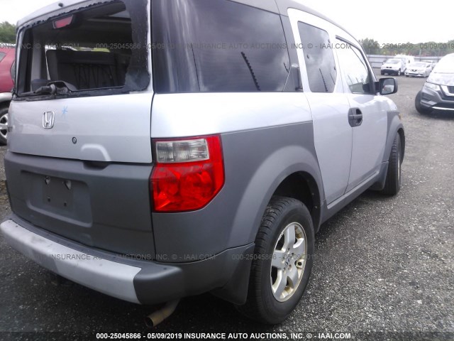 5J6YH285X4L039121 - 2004 HONDA ELEMENT EX GRAY photo 4