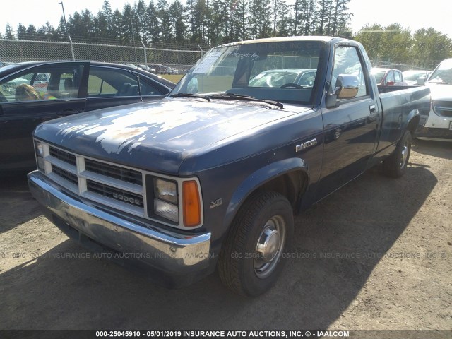 1B7FN14X5JS770323 - 1988 DODGE DAKOTA BLUE photo 2