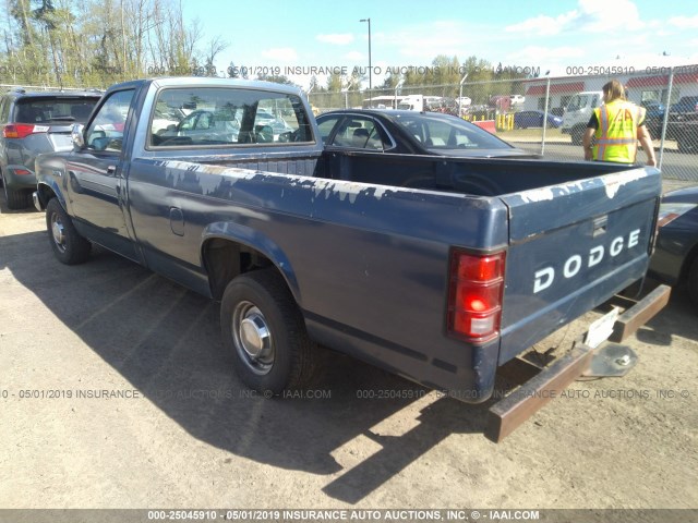 1B7FN14X5JS770323 - 1988 DODGE DAKOTA BLUE photo 3