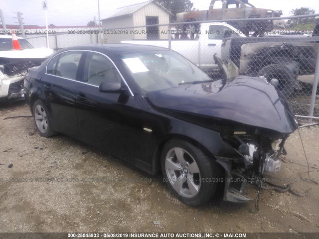 WBANE53567CY05289 - 2007 BMW 525 I BLACK photo 1